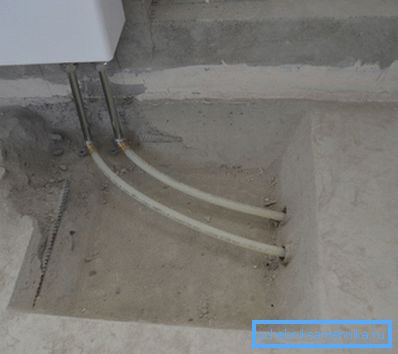 Țevile sunt în grosimea de beton