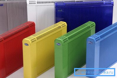 Varietate variată de culori pentru convector