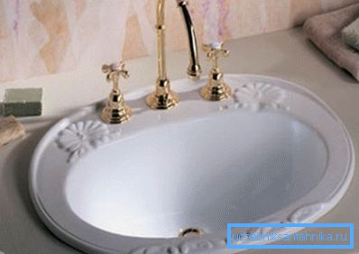 Imitație succesivă de lavoar ceramic