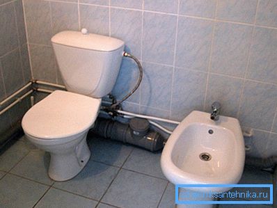 WC cu bideu montat