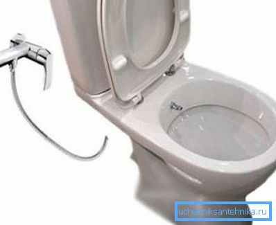 WC cu duza integrată.