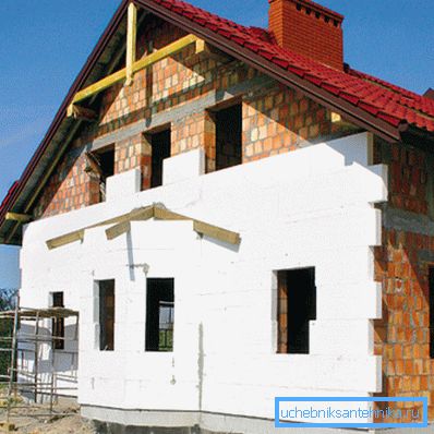 Izolarea termică a spumei de fațadă.
