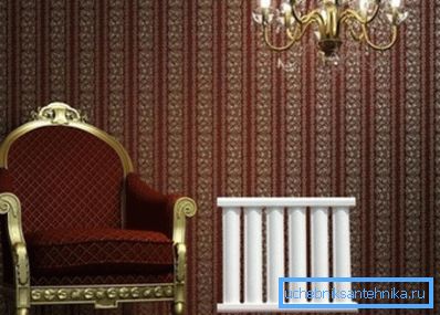 Vacuum radiator în interior