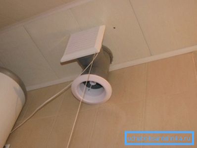 Ventilarea ventilatorului de evacuare a băii