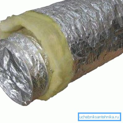 Canal de ventilație cu zgomot redus și conductivitate termică scăzută