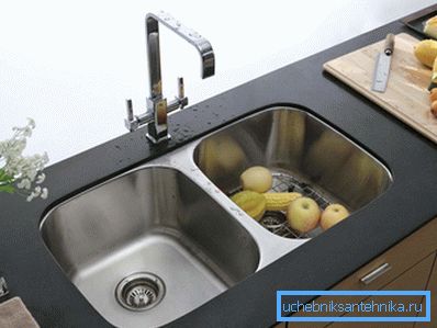 Chiuveta metalică de chiuvetă