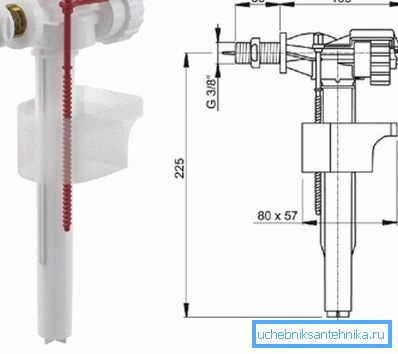 Supapa de umplere este un element important al întregului sistem.