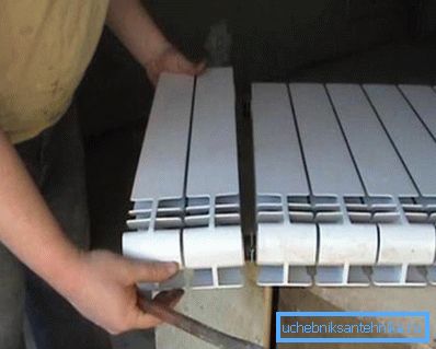 Înlocuirea secțiunilor din radiator. Înlocuirea secțiunilor din radiator.