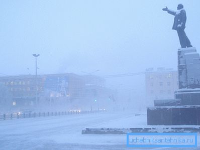 Iarnă în Yakutia.